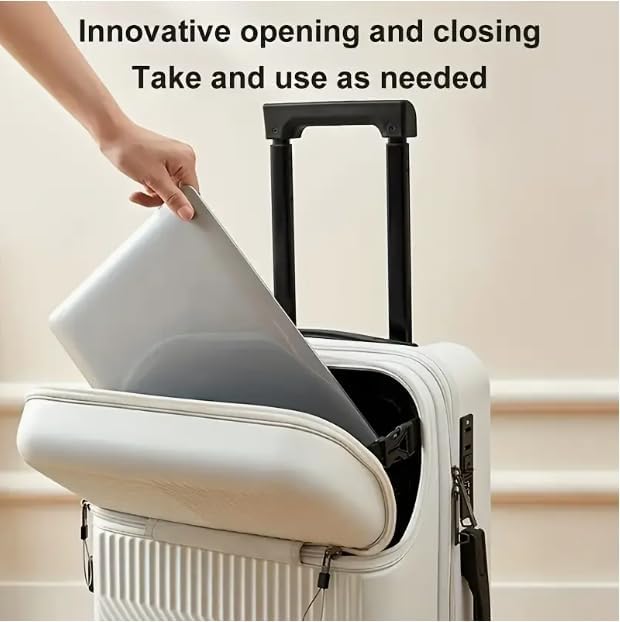 Skanto | Hard Shell Carry-On with Cup Holder, USB Port, and TSA Lock