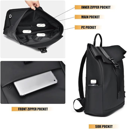 BowLift | BergTrek Waterproof Ergonomic Backpack – Lightweight Travel Rucksack with USB Charging & Large Laptop Storage