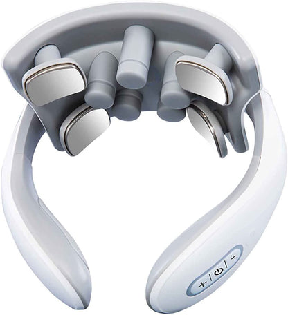 BowLift | Neck massager with heat, pain therapy, smart neck massager, 4 massage heads portable deep tissue trigger point massager