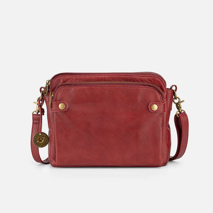 Skanto | Three-layer leather crossover shoulder and clutch bag