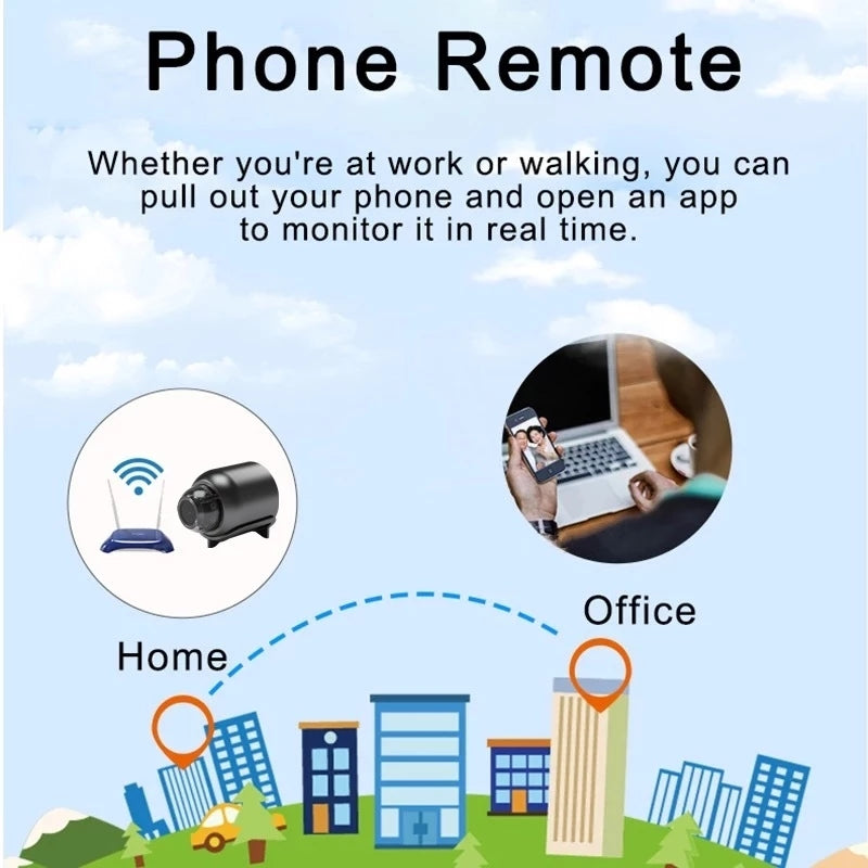 BowLift | Mini Wireless Spy Camera - Hidden CCTV, WiFi, Outdoor Security, Motion Detection