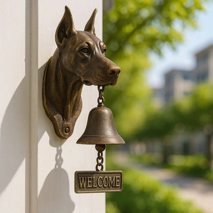 Kalsten | Welcome Bell Shepherd Bronze – Elegant Wall Bell with German Shepherd Design