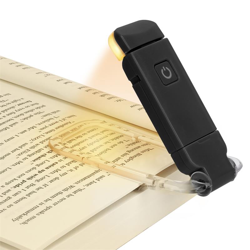 LED USB rechargeable book reading lamp, adjustable brightness, eye protection