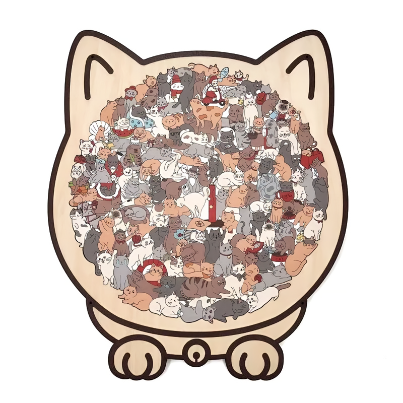 Skanto | 135-Piece Wooden Cat Puzzle