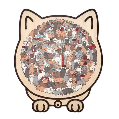 Skanto | 135-Piece Wooden Cat Puzzle