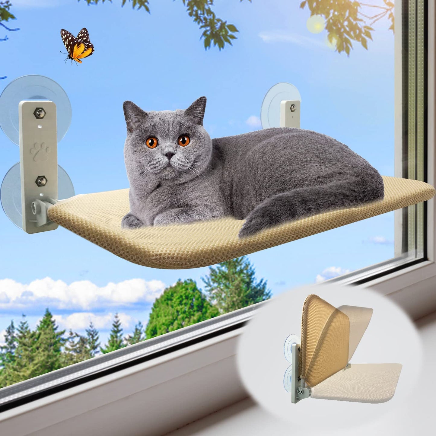 Skanto | Foldable Cat Hammock with Suction Cup Cat Hammock
