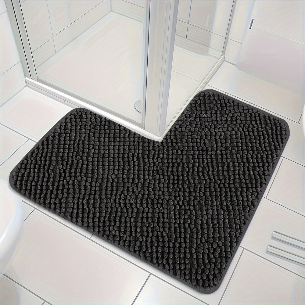Brehn | Corner Bath Mat Lunava | L-Shape for Shower & Corner | Non-slip & Soft | 40x40x80 cm