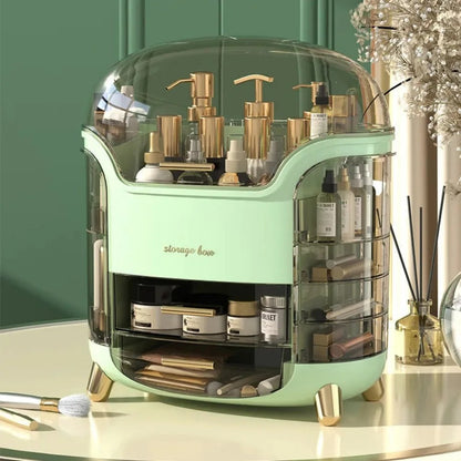 Luxury transparent Make-up Organizer with rotating doors and drawers | Brehn