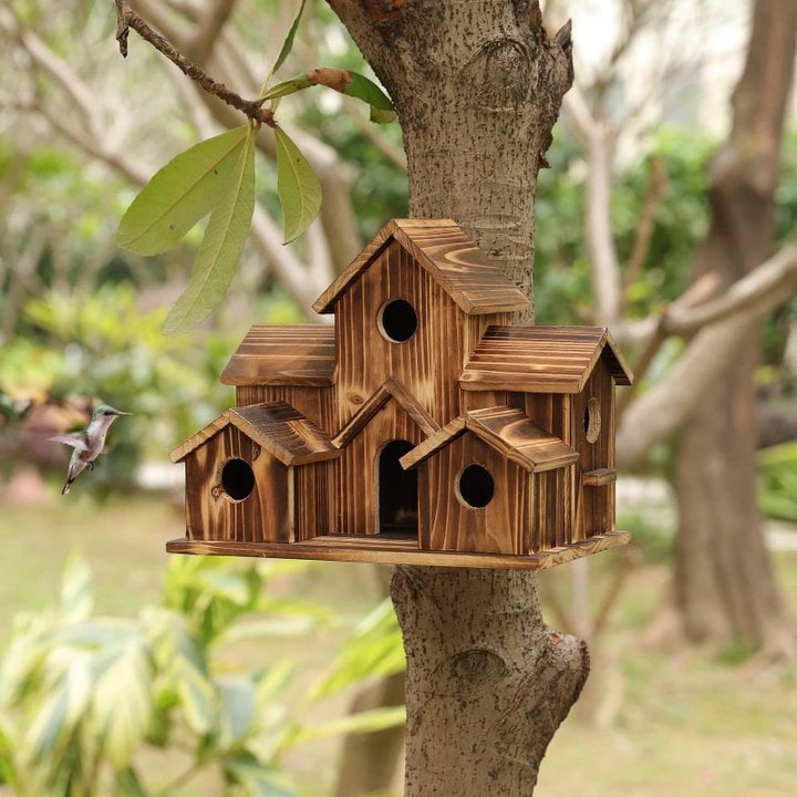 NatureNest – Stylish Handmade Wooden Birdhouse Bowlift