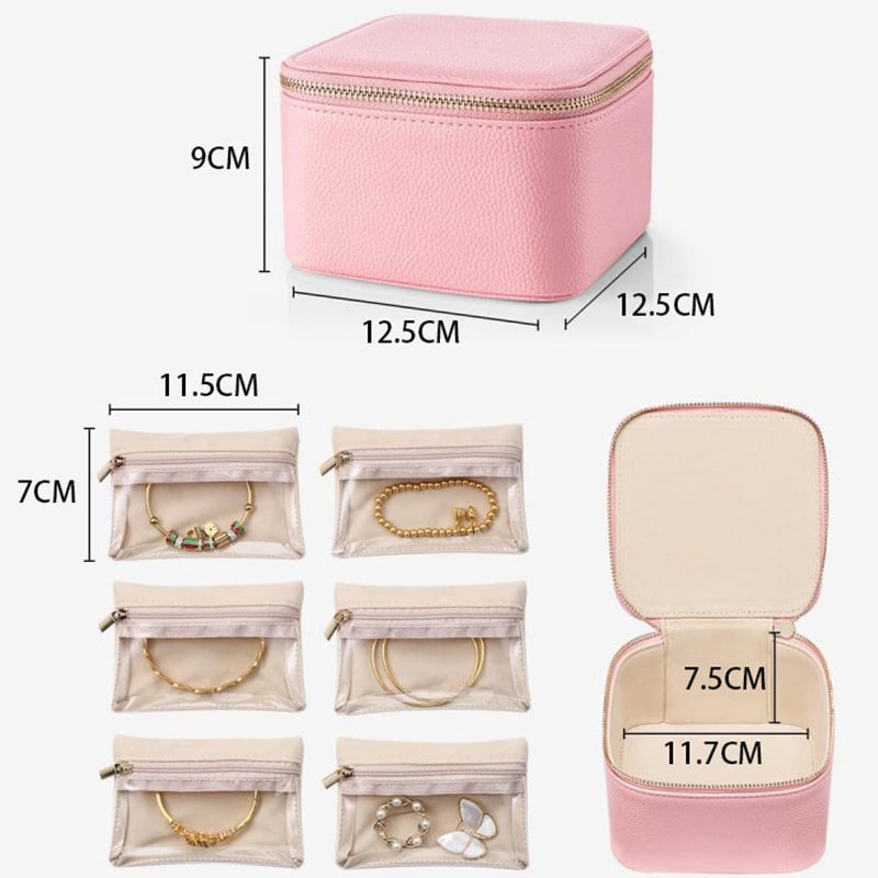 Jewelry box with 12 zipper compartments | Bowlift