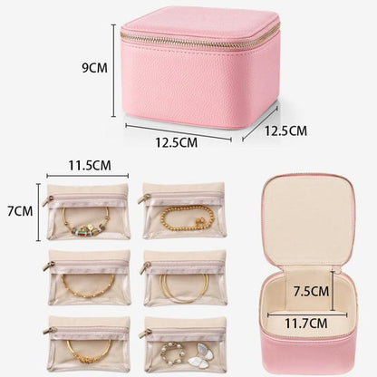 Jewelry box with 12 zipper compartments | Bowlift