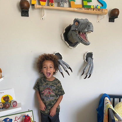 BowLift | Wall Bursting Velociraptor Decorations