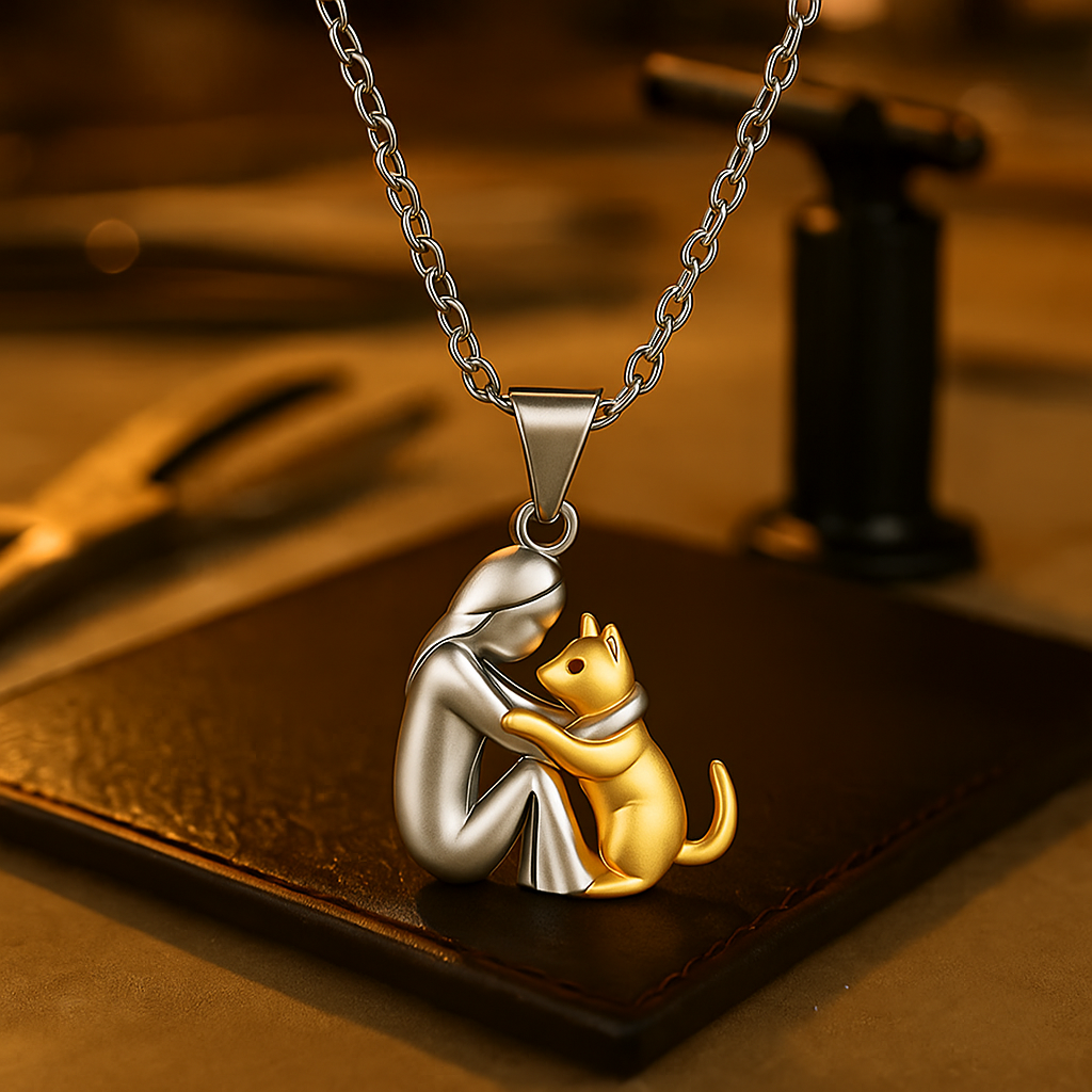 Skanto | PawHeart Necklace – Jewelry for Dog Lovers with Paw Print