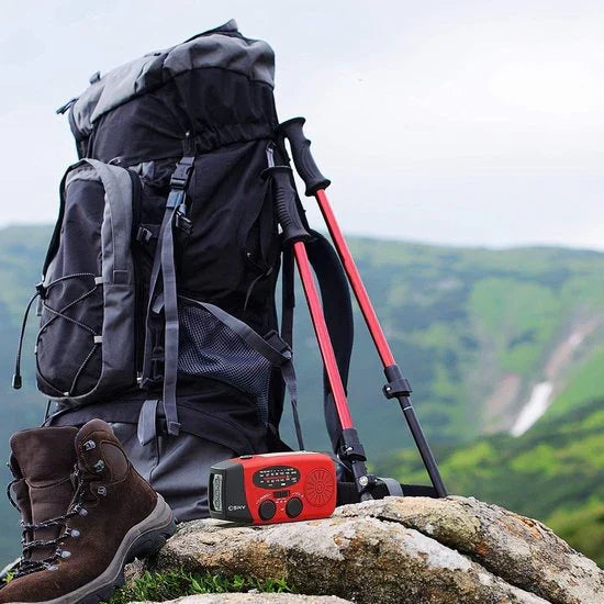 Skanto | Emergency Solar Hand-Crank Radio – Portable Dynamo Radio with Power Bank and LED Flashlight