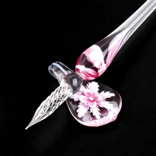 Glass Calligraphy Pen Set with Ink and Pen Holder