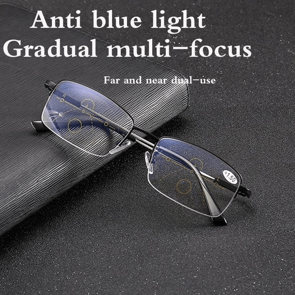 Skanto | Titanium Progressive Distance and Near Dual-Use Reading Glasses