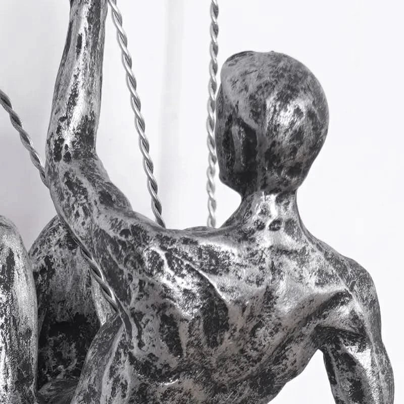 Skanto | Climbing Man Wall Sculpture Set – Modern Resin Art