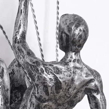Skanto | Climbing Man Wall Sculpture Set – Modern Resin Art