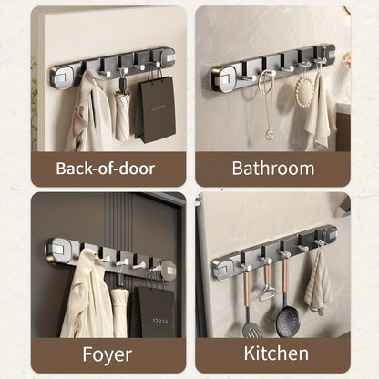 BowLift | Wall Hook Panel Without Drilling – OrganiserenPlus Hidden 5-Hook Rack