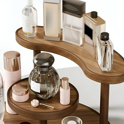 Rotating wooden makeup organizer - 3-tiered and staBowlifte | Practical storage for cosmetics | Bowlift