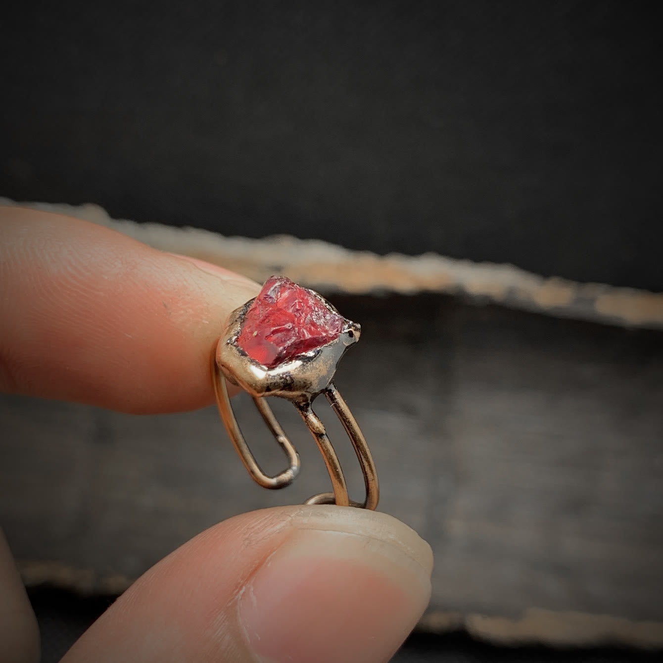 Skanto | Natural Raw Birthstone Ring - Selina