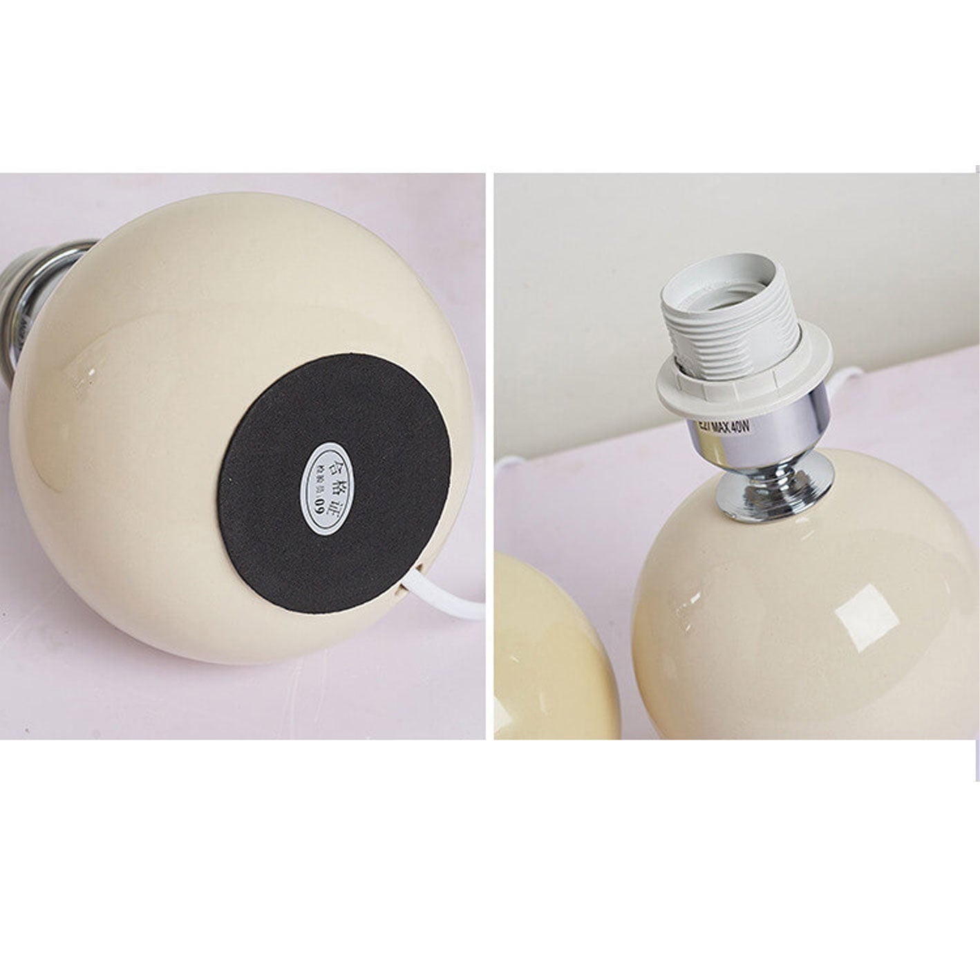 Skanto | Nordic minimalist 1-light table lamp made of ceramic with folds