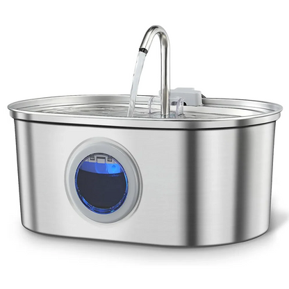 BowLift | Ultra-Quiet Stainless Steel Pet Water Fountain with Triple Filtration System - 108.2oz Capacity for Cats and Dogs