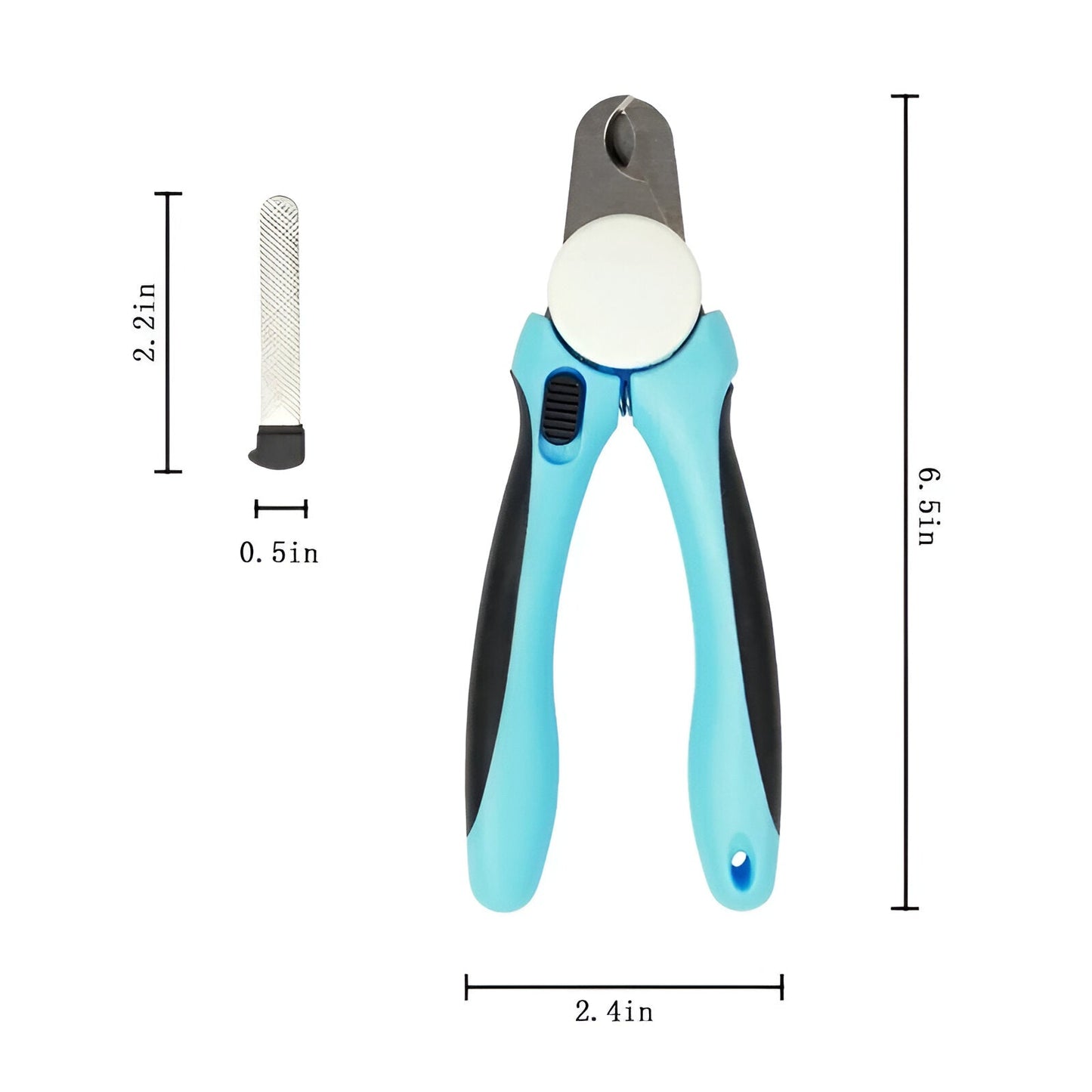 Skanto | Stainless Steel Pet Nail Clippers with Safety Guard and Free Nail File - Perfect for Medium and Large Dogs