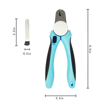 Skanto | Stainless Steel Pet Nail Clippers with Safety Guard and Free Nail File - Perfect for Medium and Large Dogs