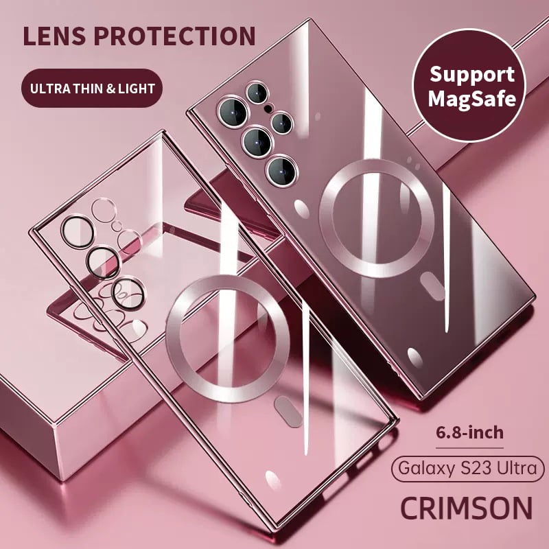 Transparent Luxury Coating Magnetic Cover for Samsung