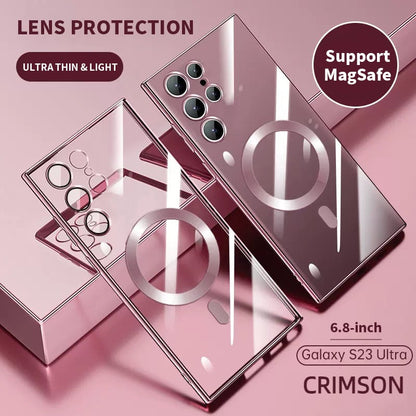 Transparent Luxury Coating Magnetic Case for Samsung