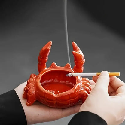 CrabbySmoke – Unique crab-shaped ashtray with lid Bowlift