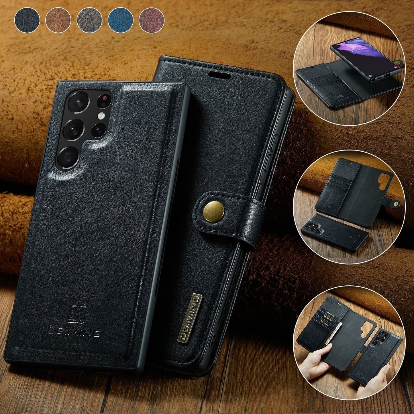 Kalsten | 2 in 1 removable flip leather case for Samsung Galaxy