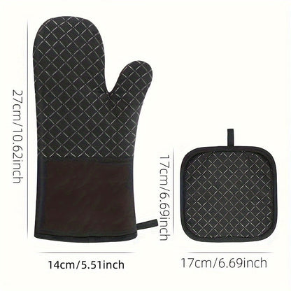 Skanto Skanto | Buy 1 Get 1 Free - 2pc Extra Thick Silicone Oven Gloves and Pot Holders Set - Premium Heat Protection, Non-Slip Grip, Fast Cooling - Perfect for Safe Baking, Cooking, Kitchen Use