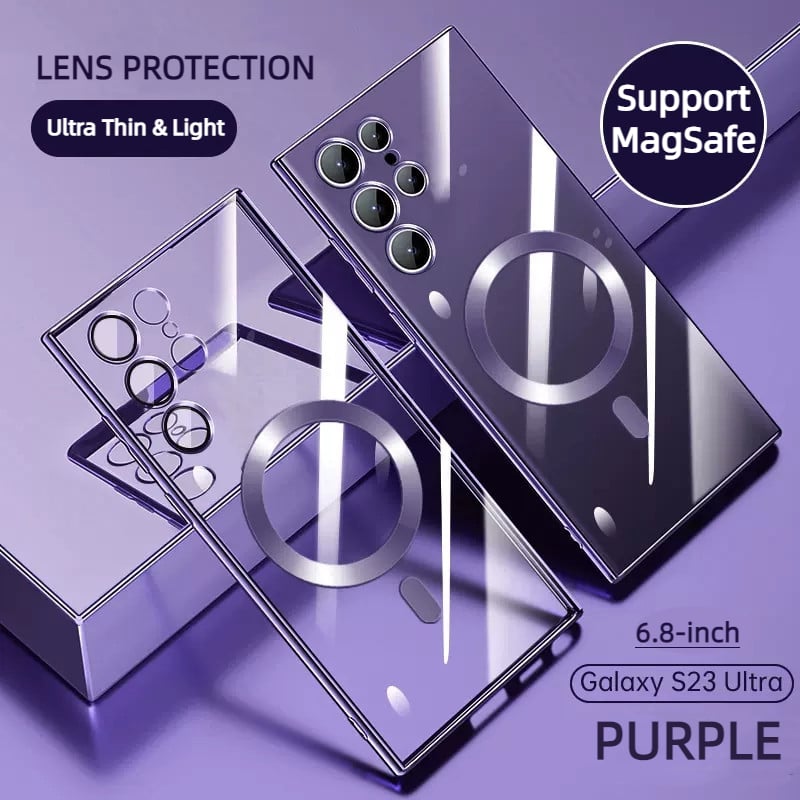 Transparent Luxury Coating Magnetic Case for Samsung