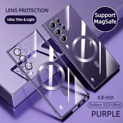 Transparent Luxury Coating Magnetic Case for Samsung