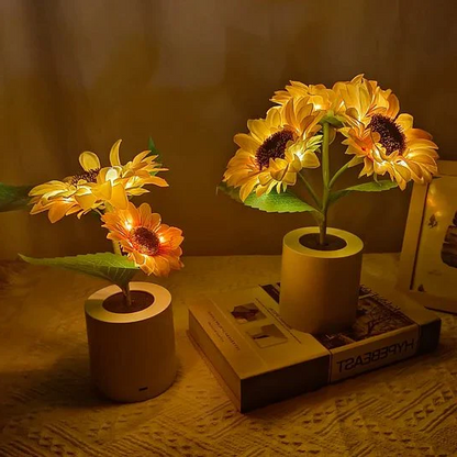 BowLift | Sunflower Lamp Artificial Sunflower in Pot with LED Lights for Valentine's Day, Mother's Day and Birthday Gifts
