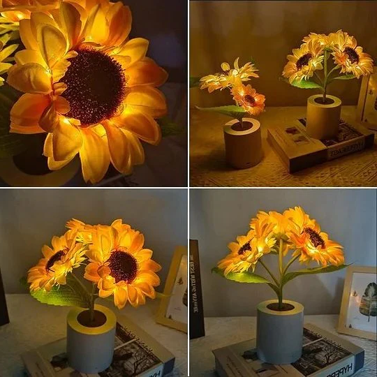 BowLift | Sunflower Lamp Artificial Sunflower in Pot with LED Lights for Valentine's Day, Mother's Day and Birthday Gifts
