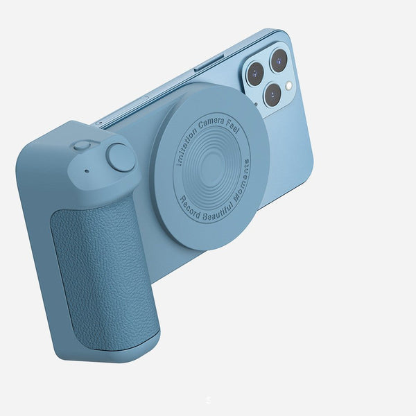 Skanto | Griply Magnetic Phone Holder with Wireless Charging – Anti-Vibration Hand Grip for Stable Shots