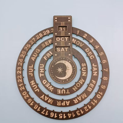 BowLift | Wood Rotating Circular Perpetual Calendar