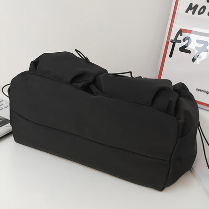 UrbanLiner Nylon Messenger Bag – Black Shoulder Bag with Zipper for Daily Use | Karnz