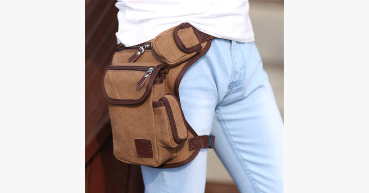 BowLift | Outdoor Sports Leg Bag - Made from 600D polyester fabrics - PU waterproof - Adjustable & removable leg straps - Two side zip pockets - Multifunctional bag