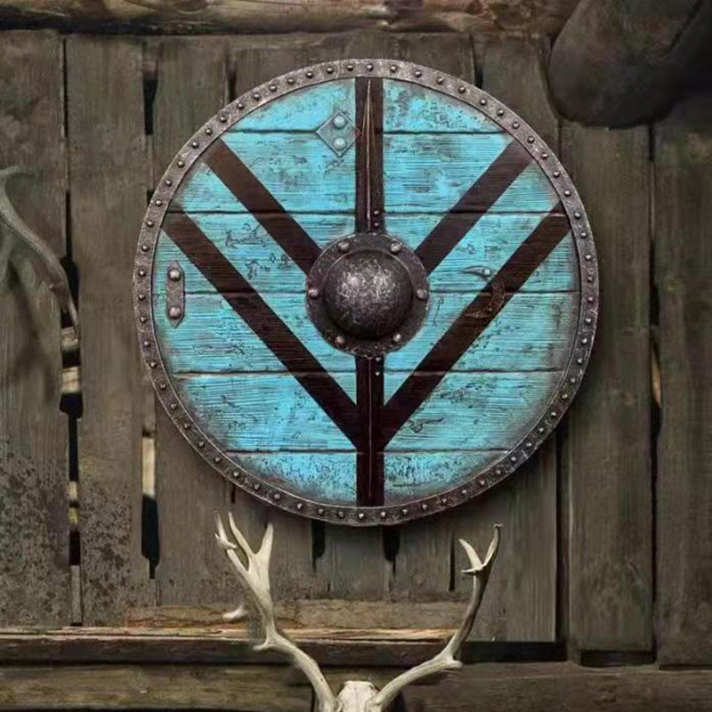 Skanto | Eivor Valhalla Raven Battle Damaged Viking Wood Shield 30CM