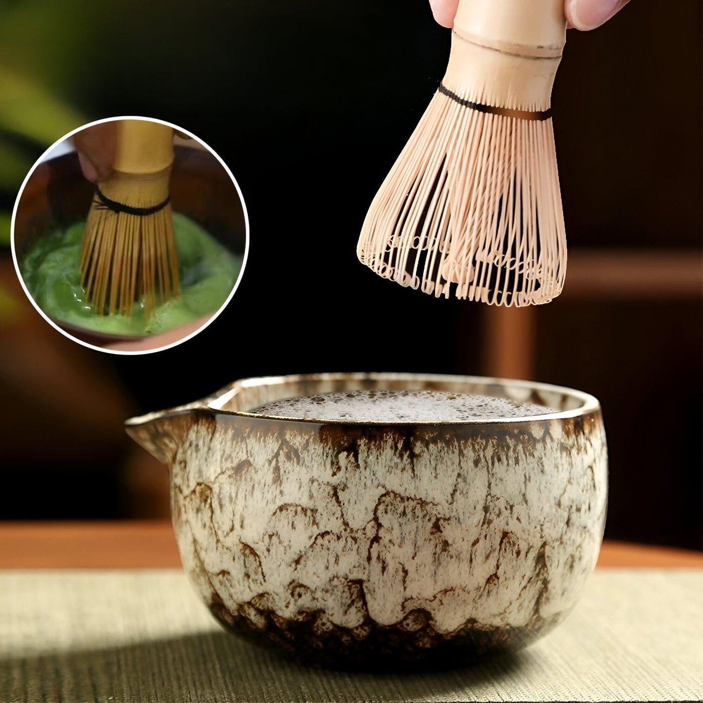 BowLift | Traditional Matcha Tea Set – 6-Piece Authentic Japanese Matcha Kit – Premium Bamboo & Ceramic