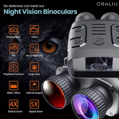 Skanto | Digital Night Vision Binoculars – 5x Zoom, Infrared, HD Quality