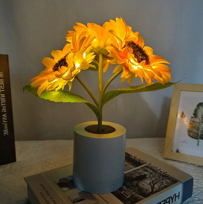BowLift | Sunflower Lamp Artificial Sunflower in Pot with LED Lights for Valentine's Day, Mother's Day and Birthday Gifts