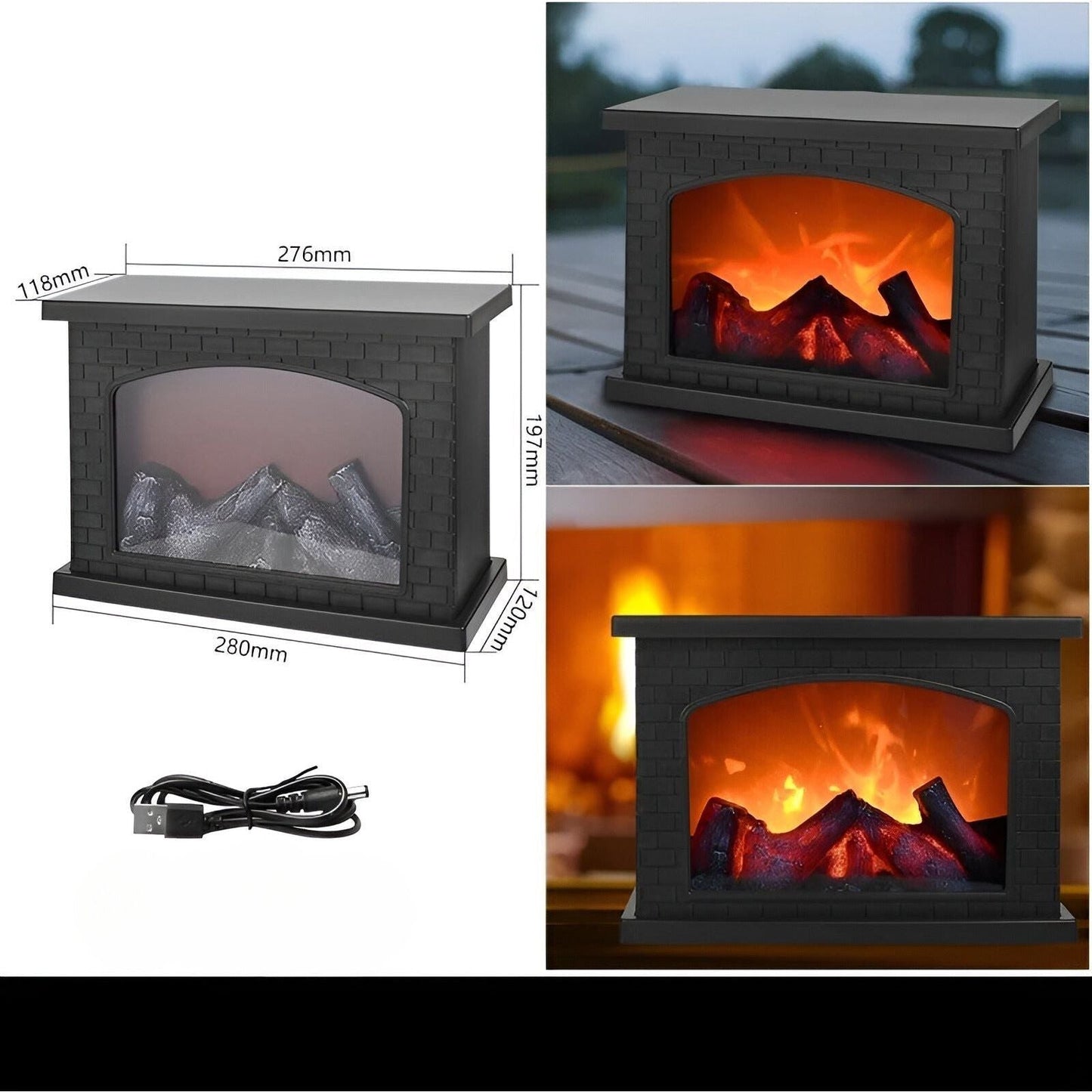 Skanto | RadiantFlame LED Lantern – Realistic Flame Table Lamp for Cozy Atmosphere Lighting