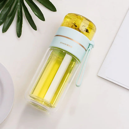 Skanto | Double-Walled Glass Bottle with Tea Filter and Infuser