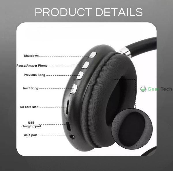 Skanto | PRO Wireless Headphones | Crystal Clear Sound, Ultimate Comfort & Up to 40 Hours Battery Life for Home and On-the-Go