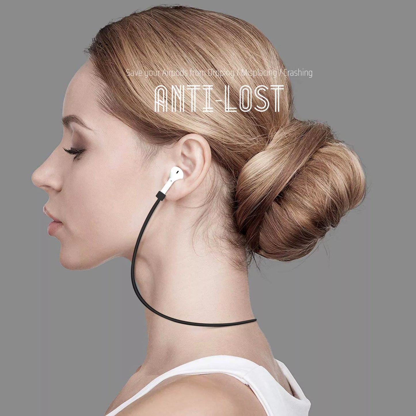 Magnetic AirPods neckband with anti-loss function